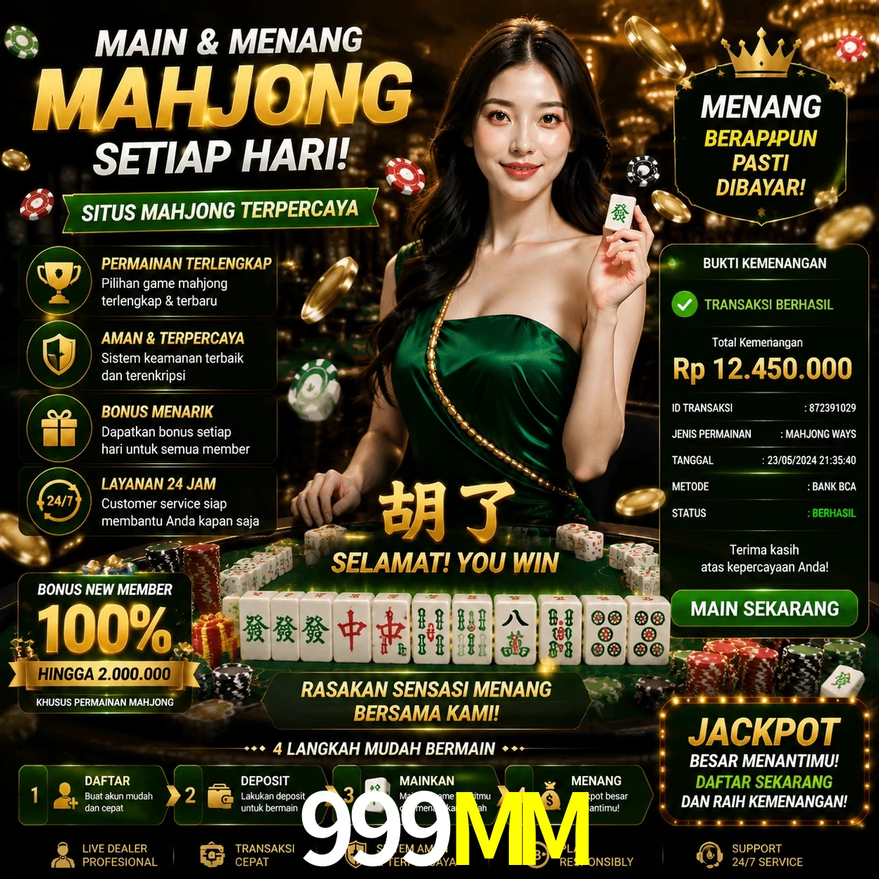 Ganhar e sacar na 999MM